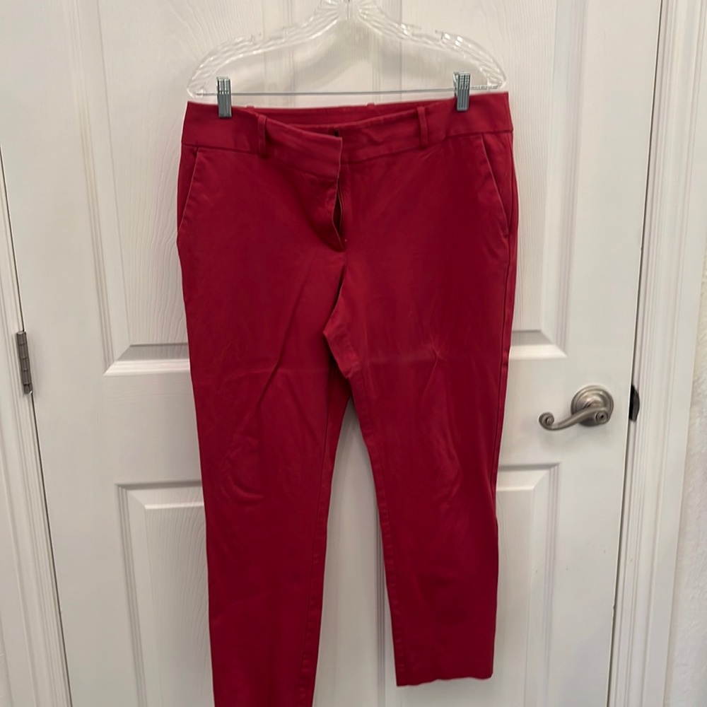 Loft red pants julie skinny
